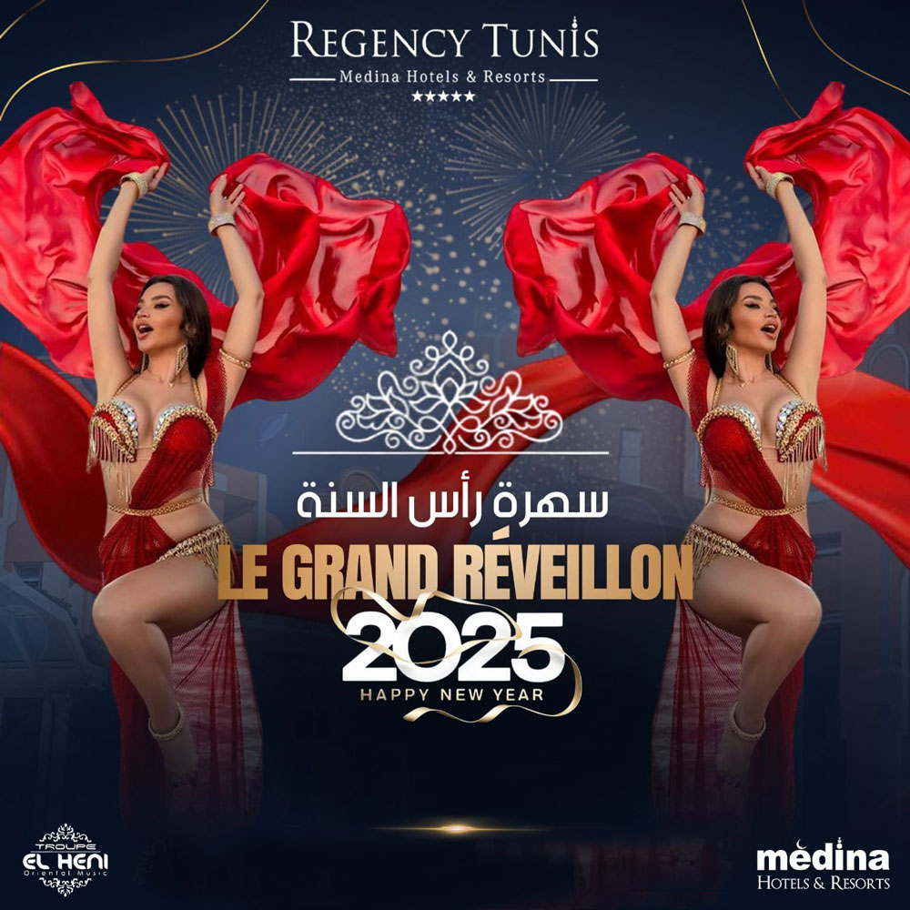 Soirée Réveillon 2025 au Regency Tunis Hotel